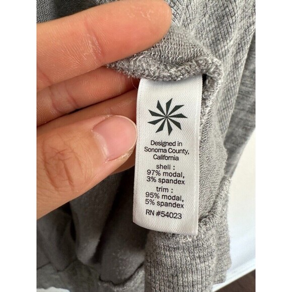 Athleta Women's Pranayama Cardigan Waterfall Modal Blend Gray Sz Medium Stretch - Picture 5 of 9